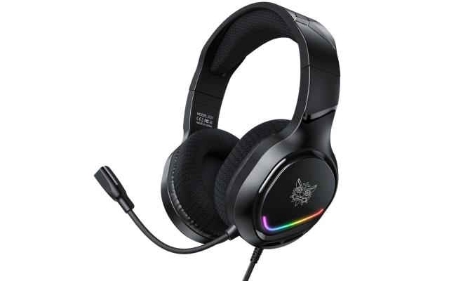 ONIKUMA X31 Wired Headphone with RGB Colorful Lighting Surround Sound Over-Ear Wired Headset Gamer for PC Gaming Xbox - Black